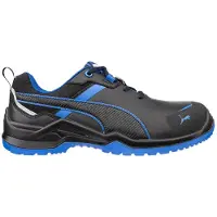 Puma Chaussure de sécurité KRYPTON BLUE LOW, taille 45, largeur 11, noir/bleu, S3S ESD FO SR, conforme à la norme EN ISO 20345:2022+A1:2024