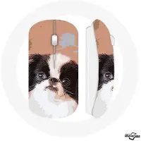 CAPACHEAP Souris Sans Fil Épagneul japonais Noir et Blanc Race de chiens