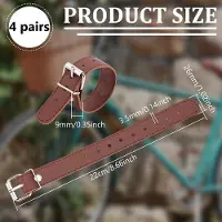 OEM Kit de porte-vélos haut de gamme - Supports en cuir pour porte-vélos - Supports de poignées réglables - Accessoires pour roue avant