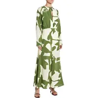 Replay W9227 .000.75108 Long Sleeve Long Dress Vert,Blanc 2XS Femme