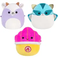 Squishmallows Peluche en peluche - Micromallows Tia, Mariska, Louden - 3 pièces.