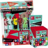Topps Autocollants à collectionner Bundesliga 2021/22 - 1 présentoir (50 sachets) + pack de démarrage