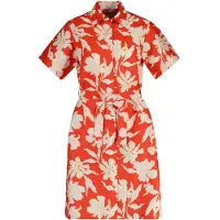 Gant 4503511 Linen Short Sleeve Short Dress Orange 42 Femme
