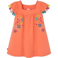 Boboli 313164 Sleeveless Dress Orange 18 Months Fille