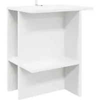 Syfax Table basse Blanc 40 x 30 x 49 cm Bois d'ingénierie