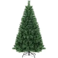 Salcar 150 cm Arbre de Noël artificiel avec système de pliage et support métallique, Ø env. 83 cm avec 408 pointes