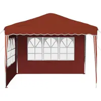 vidaXL Tente de réception pliable 288 x 288 x 245 cm, couleur terre cuite, tissu Oxford