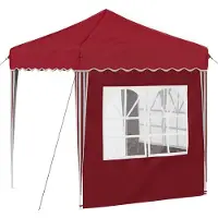 vidaXL Tente de réception pliable 195 x 195 x 245 cm, rouge bordeaux, tissu Oxford
