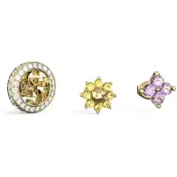 GUESS Schönes Ohrringset Secret Garden (3 Ohrringe) JUBE06037JWYGMCT/U
