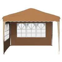 vidaXL Tente de réception pliable 288 x 288 x 245 cm, tissu Oxford beige