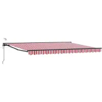 vidaXL Store électrique rétractable rouge, blanc, anthracite 5 x 3 m