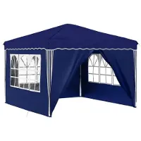 vidaXL Tente de réception pliable 288 x 288 x 245 cm, bleu, en tissu Oxford
