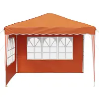 vidaXL Tente de réception pliable 288 x 288 x 245 cm, orange, tissu Oxford