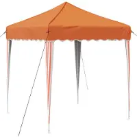 vidaXL Tente de réception pliable 195 x 195 x 245 cm, orange, tissu Oxford