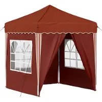vidaXL Tente de réception pliable 195 x 195 x 245 cm, couleur terre cuite, tissu Oxford