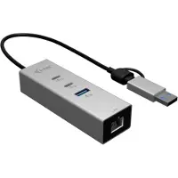 ITEC i-tec CAMETALG325HUB, USB 3.2 Gen 1 (3.1 Gen 1) Type-A + Type-C, USB 3.2 Gen 1 (3.1 Gen 1) Type-C, USB 3.2 Gen 1 (3.1 Gen 1) Type-A, RJ-45, 5 Mbit/s, Argent, 0,25 m, 2,5 Gigabit Ethernet