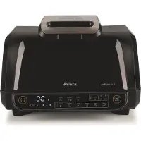 Ariete 4635 Air Fryer Grill, Friteuse à air et gril, Poêle à steak, 1700 W, Capacité 8 L, Frire et griller, 8 fonctions de cuisson, Minuterie, Noir