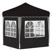 vidaXL Tente de réception pliable 195 x 195 x 245 cm, tissu Oxford noir
