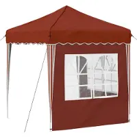 vidaXL Tente de réception pliable 195 x 195 x 245 cm, couleur terre cuite, tissu Oxford