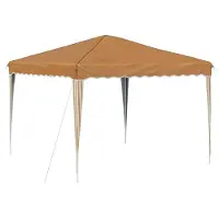 vidaXL Tente de réception pliable 288 x 288 x 245 cm, tissu Oxford beige
