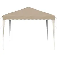 vidaXL Tente de réception pliable 288 x 288 x 245 cm, tissu Oxford crème