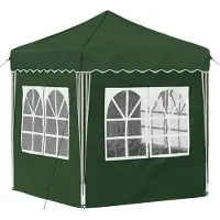 vidaXL Tente de réception pliable 195 x 195 x 245 cm, tissu Oxford vert