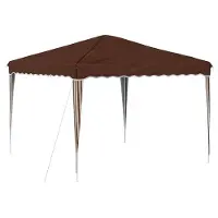 vidaXL Tente de réception pliable 288 x 288 x 245 cm, tissu Oxford marron