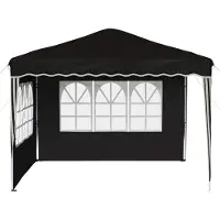 vidaXL Tente de réception pliable 288 x 288 x 245 cm, tissu Oxford noir