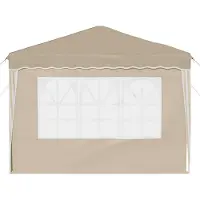 vidaXL Tente de réception pliable 288 x 288 x 245 cm, tissu Oxford crème