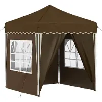 vidaXL Tente de réception pliable 195 x 195 x 245 cm, tissu Oxford taupe