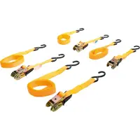Bgs Diy 6831 | Jeu de bandes de serrage à cliquet | avec crochets lourds | 5 m x 25 mm | 4 pcs.