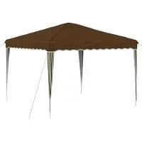 vidaXL Tente de réception pliable 288 x 288 x 245 cm, tissu Oxford taupe