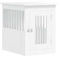 Markenlos Lit pour chien en bois - Lit pour chien - Grand lit pour chien - Niche pour chien - Blanc