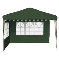 vidaXL Tente de réception pliable 288 x 288 x 245 cm, tissu Oxford vert