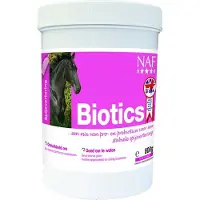 NAF Equine Biotika, des probiotiques et prébiotiques de haute qualité enrichis en vitamines pour rétablir le fonctionnement naturel de l'intestin