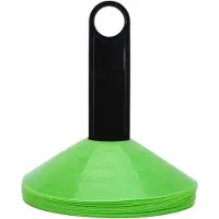 OEM Cônes de marquage pour le football - Lot de 10 - Cônes de football - Marquage sportif - Entraînement à la vitesse - Vert