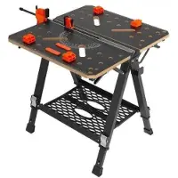 OEM Établi pliable professionnel - 7 niveaux de réglage en hauteur - Système de fixation - Capacité de charge de 454 kg - Noir