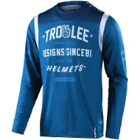Troy Lee Designs Maillot de motocross GP Air Roll Out (bleu/blanc, L)