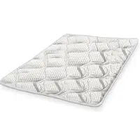11.11 SRLS The White Stone Topper 100 x 200 cm | Surmatelas ergonomique | Remplissage Soft-Vlies | Hauteur 5 cm | Respirant, anti-acariens