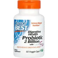 Doctors Best , Santé Digestive, Probiotique 2 Milliards avec LactoSpore, 60 Gélules Végétales