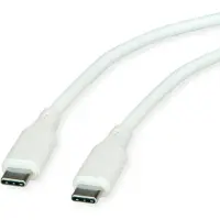 Roline Câble USB 2.0, type C-C, ST/ST, silicone, 60W, blanc, 1 m