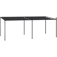 The Living Store Pavillon avec toit extensible 600 x 300 x 233 cm, anthracite
