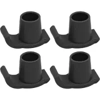 Gistuch 4 PCs Walker Glide Ski Gummi Gummi SKI Glides Mobility Aid Accessoire für Senioren Schwarz