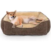 Famanu Lit pour chien , lavable, antidérapant, 63 x 53 x 20 cm - idéal pour les petits et moyens chiens et chats