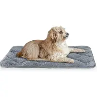 Markenlos Couverture pour chien, coussin pour chien, lavable, antidérapant, tapis pour chien, lit pour chien (petits, moyens et grands chiens), couverture, tapis de repos, coussin pour chat, gris, 61 x 45 cm