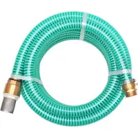 Syfax Tuyau d'aspiration avec raccords en laiton 3 m 25 mm Vert