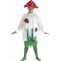 Creaciones Llopis Adult Mushroom Man Costume Blanc Enfants