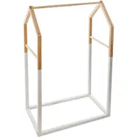 OEM Armoire en bois en forme de maison - Blanc - 1 pièce - Pin - 60x37x100 cm
