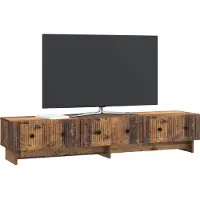 vidaXL Meuble TV 147 x 34,5 x 30 cm en bois recyclé et panneaux dérivés du bois