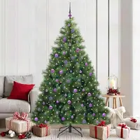 vidaXL Stabli Möbel Arbre de Noël artificiel avec 300 LEDs Vert 210 cm PE et PVC - Arbres de Noël artificiels CC5401297 2parcel